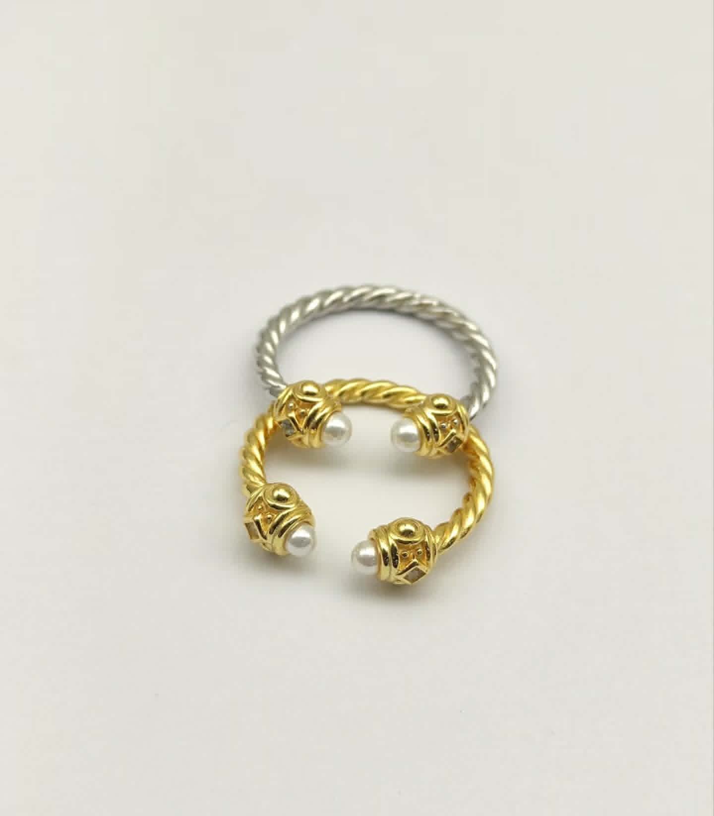 Gold Plated Pearl Cuff Bracelet with Zircon Stones