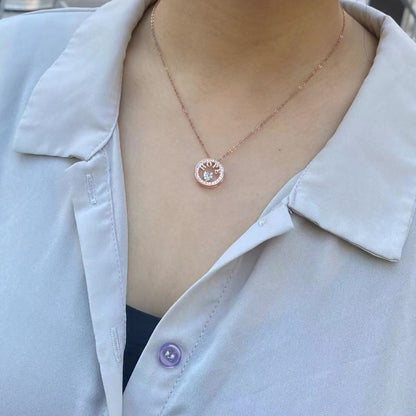 Emma Manor Necklace For Women 18k Gold Plated 925 Silver 5A Zirconia Diamond Hope Pendant Necklace